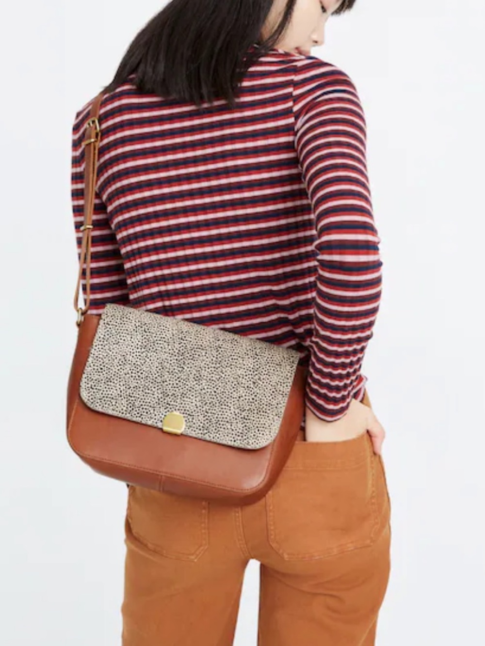 Madewell The Abroad Multi Spotted Calf Hair Crossbody